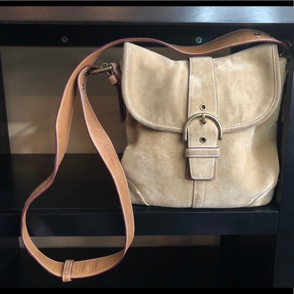 Vintage Coach Suede Crossbody